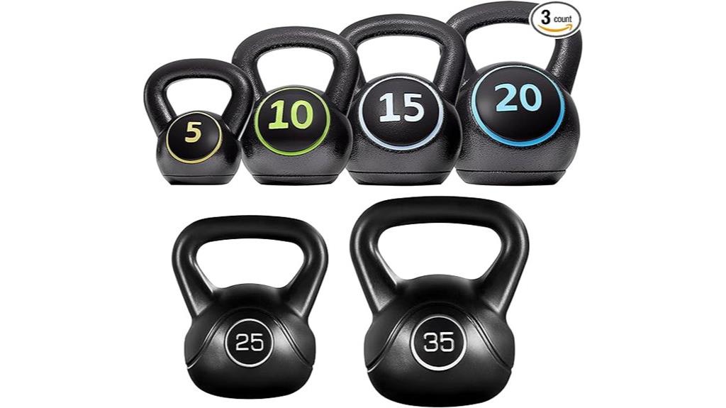 six kettlebells for home