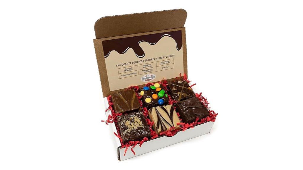 six piece chocolate gift box