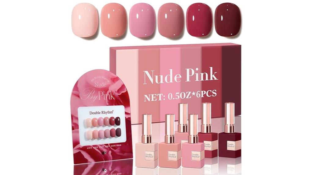 six piece gel nail kit