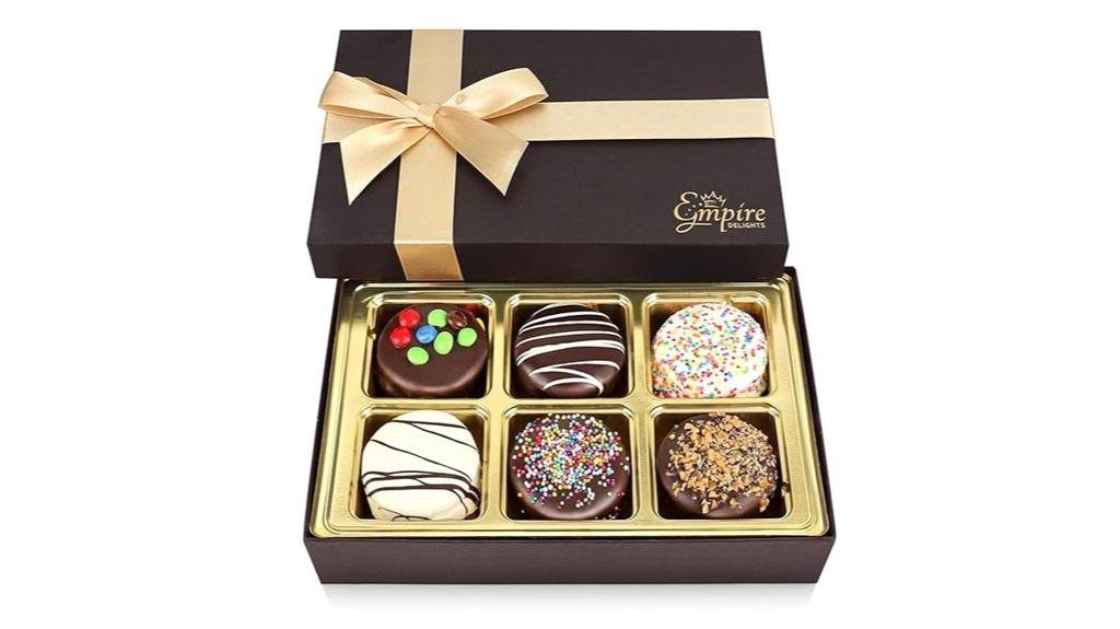 six piece gourmet cookie gift basket