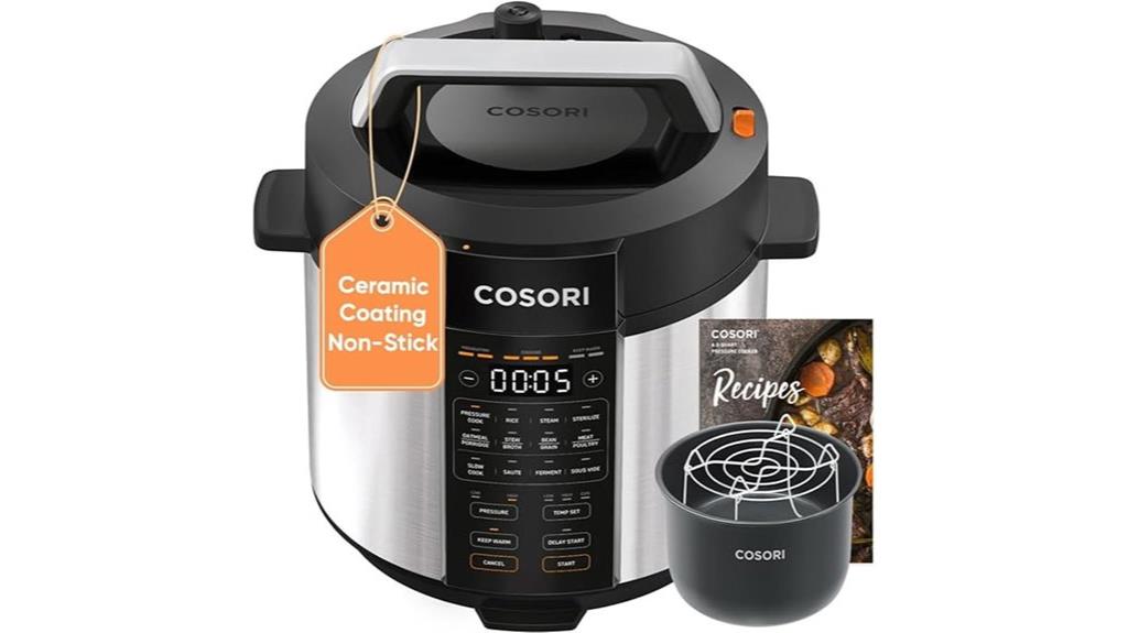 six quart multi cooker stainless steel