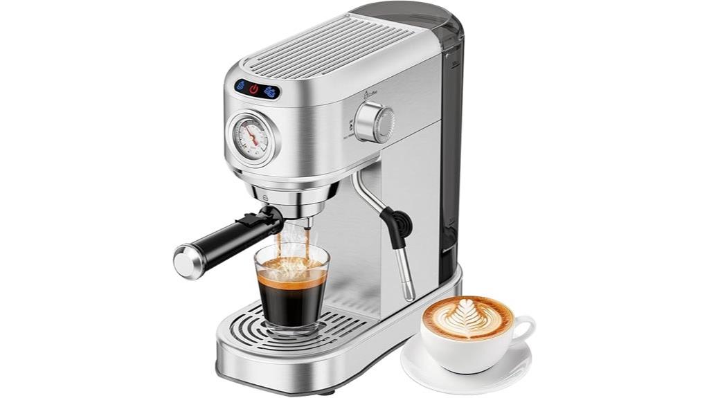small espresso maker with milk
