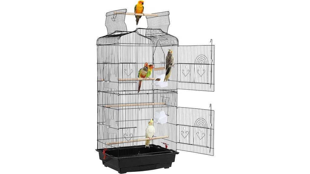 small open top bird cage