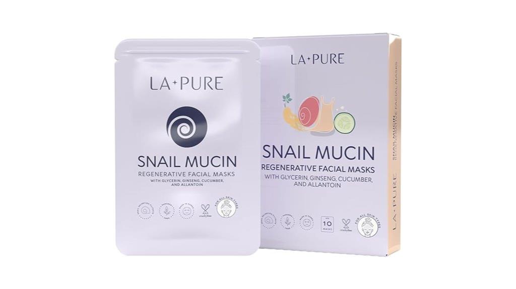 snail mucin hydrating masks