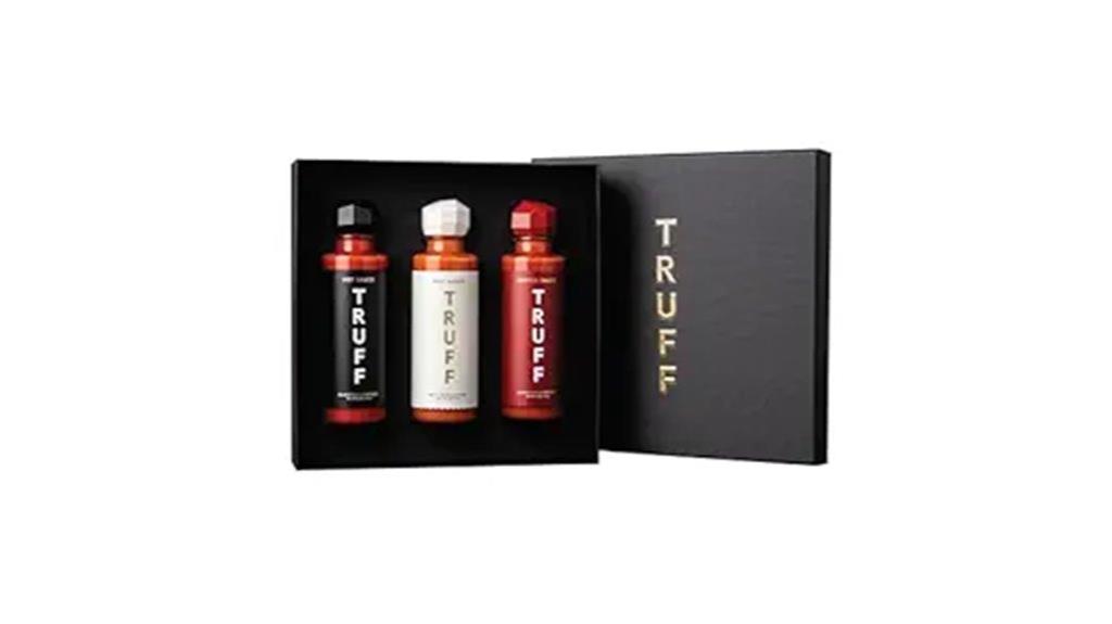 three bottles of truff