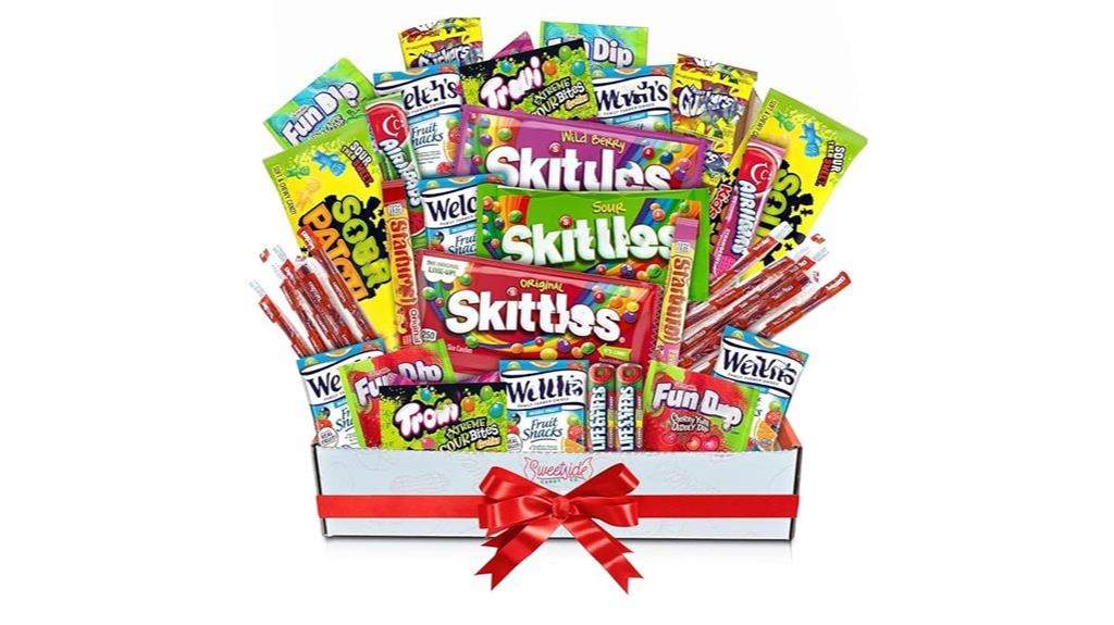 variety candy gift basket