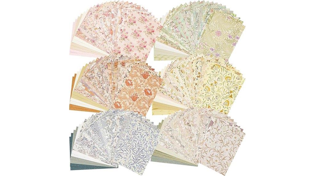 vintage floral scrapbook supplies