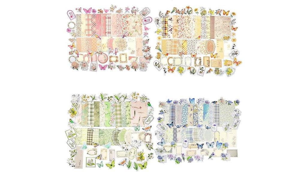 vintage floral sticker set