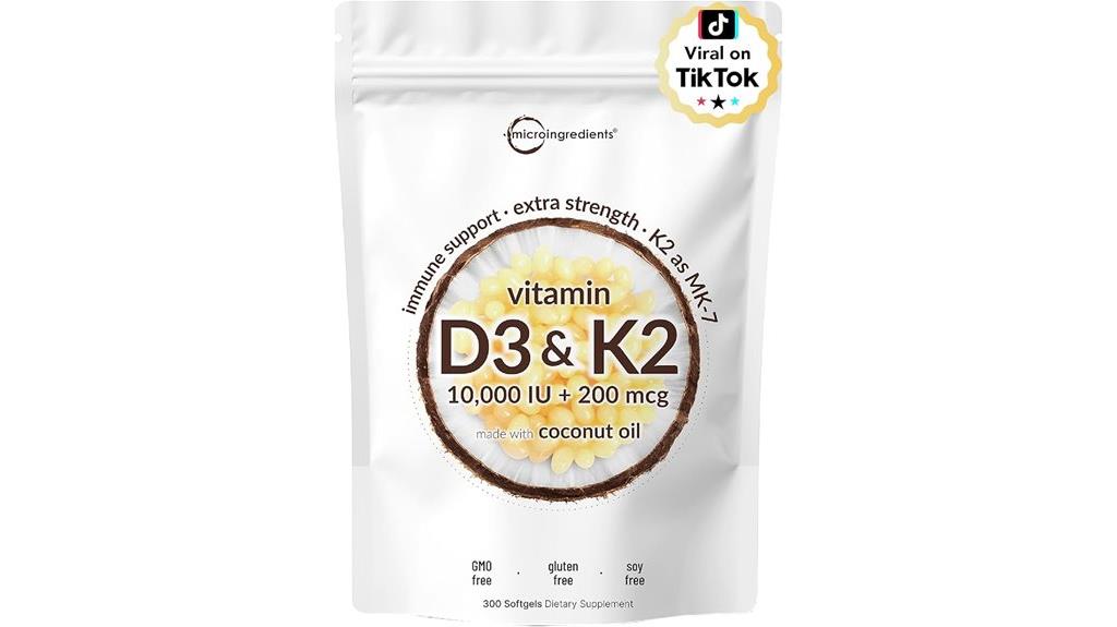 vitamin d3 and k2 softgels