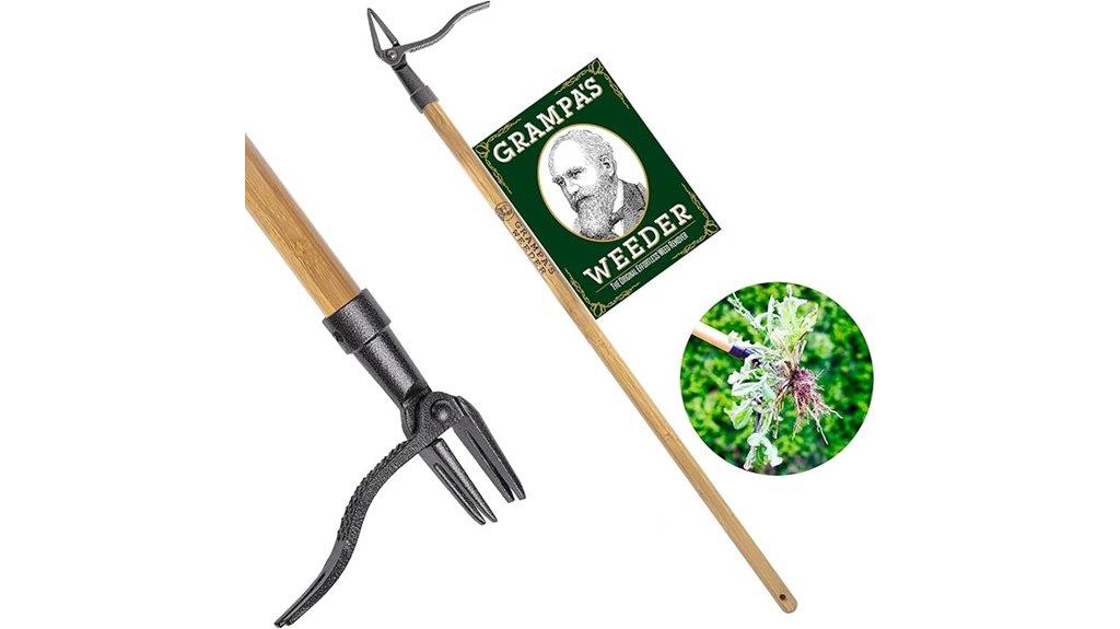 weeder with bamboo handle