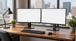 large desks support hybrid work