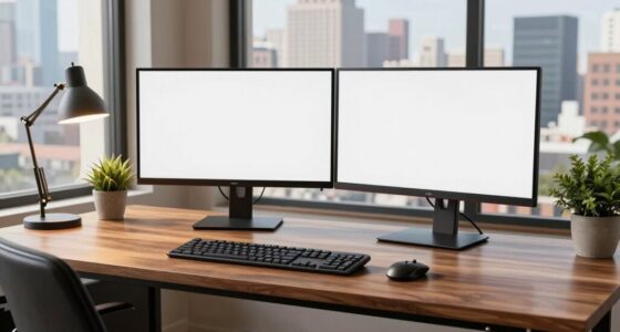 large desks support hybrid work