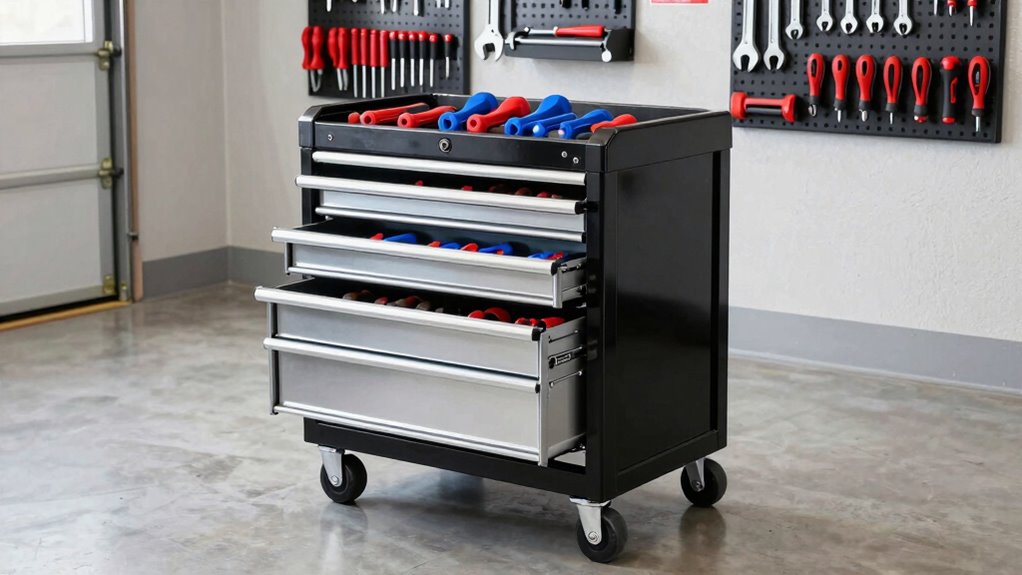 mobile organized workshop storage