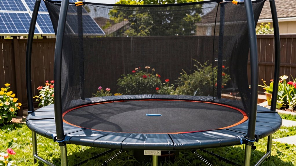 safe durable trampoline setup
