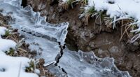 water expansion worsens drainage