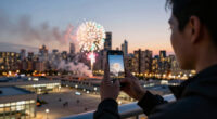 Chicago Plane Fireworks Strike