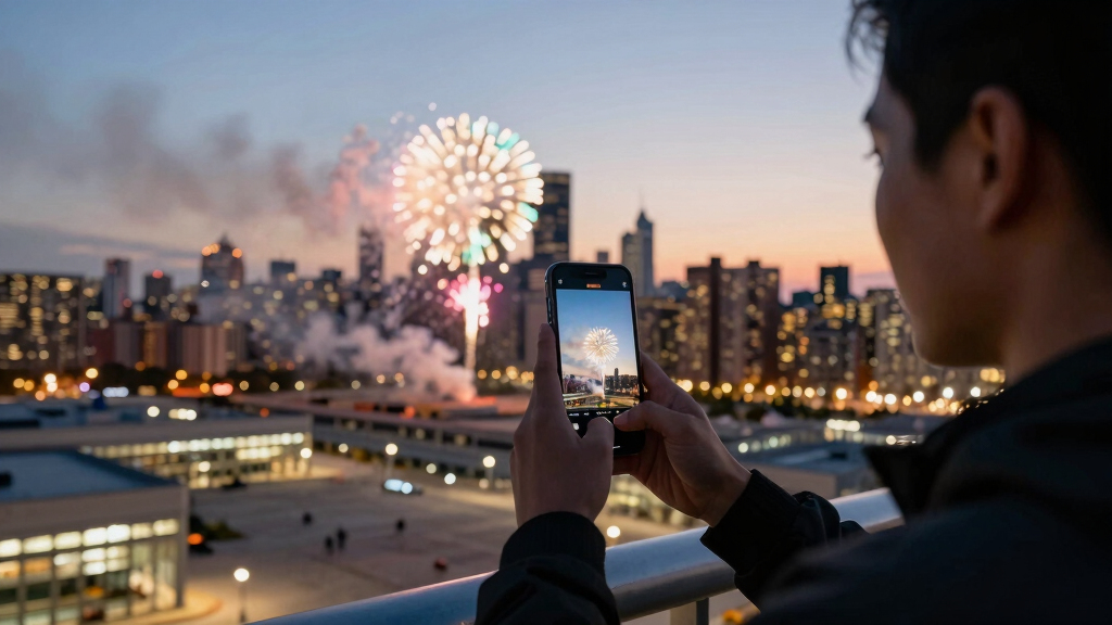 Chicago Plane Fireworks Strike